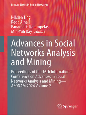 cover image of Advances in Social Networks Analysis and Mining